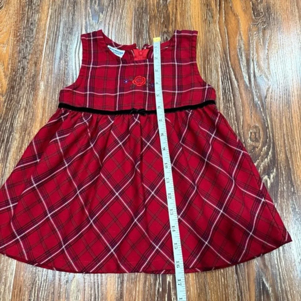 VTG OshKosh B'gosh & Childrens Place Plaid‎ Dress Bundle Red Yellow Girls 18-24M